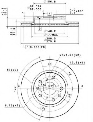 Disc frana 25109 E METZGER - Frana disc