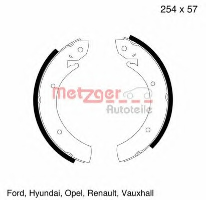 Set saboti frana MG 325 METZGER - Material frictiune sabot frana/ sabot frana Set saboti frana MG 325 METZGER - Material frictiune sabot frana/ sabot frana