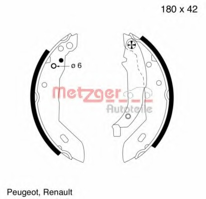 Set saboti frana MG 392 METZGER - Material frictiune sabot frana/ sabot frana Set saboti frana MG 392 METZGER - Material frictiune sabot frana/ sabot frana