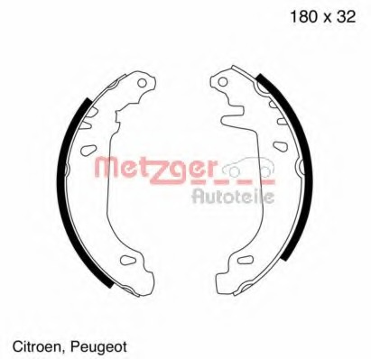 Set saboti frana MG 537 METZGER - Frana tambur Set saboti frana MG 537 METZGER - Frana tambur