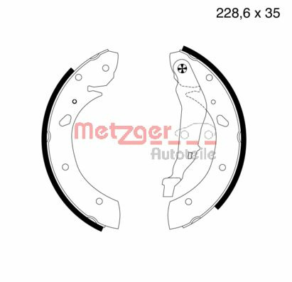 Set saboti frana MG 708 METZGER - Frana tambur Set saboti frana MG 708 METZGER - Frana tambur