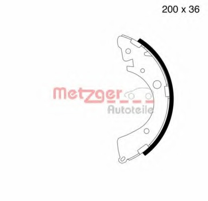 Set saboti frana MG 739 METZGER - Material frictiune sabot frana/ sabot frana