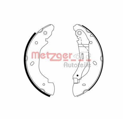 Set saboti frana MG 966 METZGER - Material frictiune sabot frana/ sabot frana