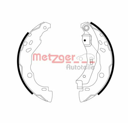 Set saboti frana MG 968 METZGER - Material frictiune sabot frana/ sabot frana