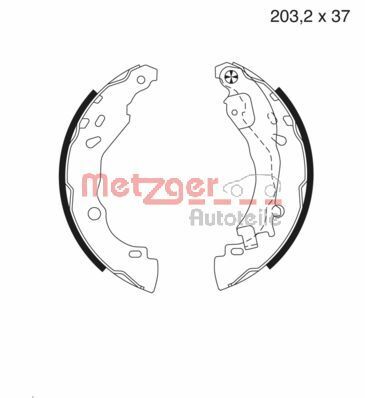 Set saboti frana MG 982 METZGER - Material frictiune sabot frana/ sabot frana Set saboti frana MG 982 METZGER - Material frictiune sabot frana/ sabot frana