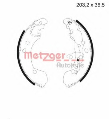 Set saboti frana MG 985 METZGER - Material frictiune sabot frana/ sabot frana