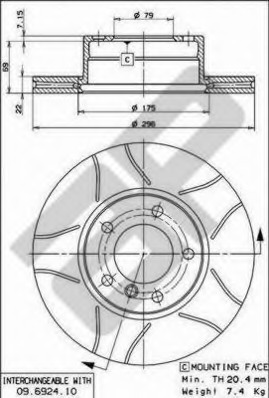Disc frana X24637 METZGER - Frana disc