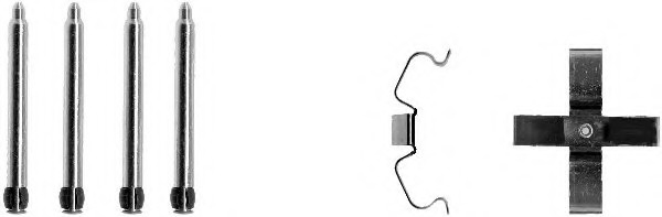 Set accesorii, placute frana MBA1266 MINTEX - Componente/ accesorii frana