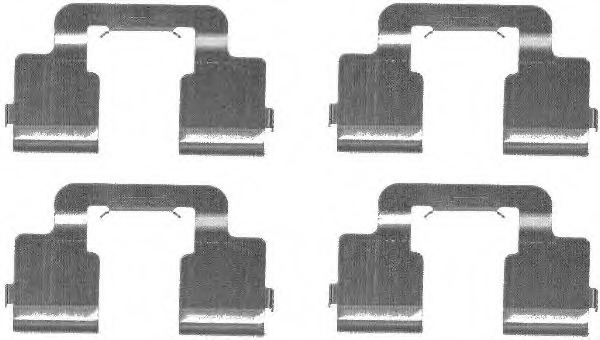 Set accesorii, placute frana MBA1733 MINTEX - Componente/ accesorii frana