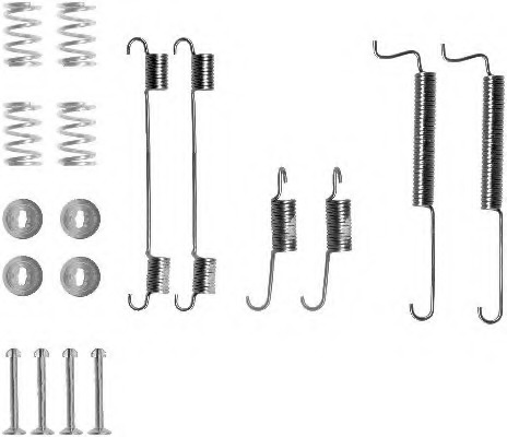 Set accesorii, sabot de frana MBA795 MINTEX - Frana tambur