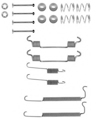 Set accesorii, sabot de frana MBA849 MINTEX - Frana tambur