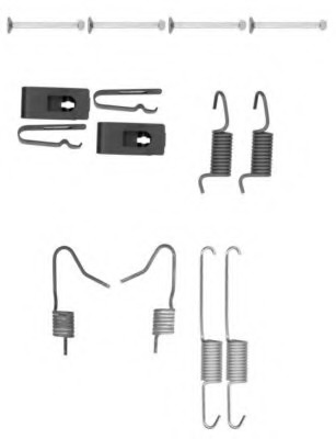 set accesorii, saboti frana parcare MBA898 MINTEX - Frana tambur set accesorii, saboti frana parcare MBA898 MINTEX - Frana tambur