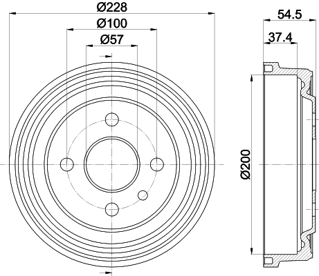 Tambur frana MBD013 MINTEX - Tambur frana