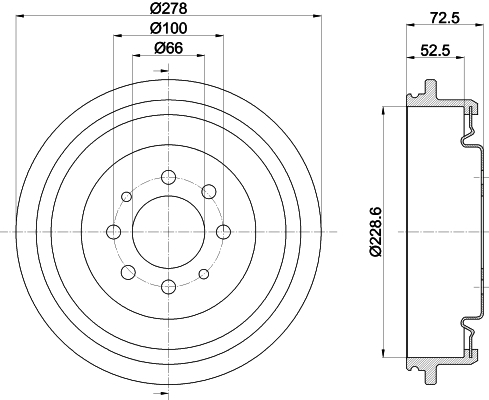 Tambur frana MBD043 MINTEX - Frana tambur Tambur frana MBD043 MINTEX - Frana tambur