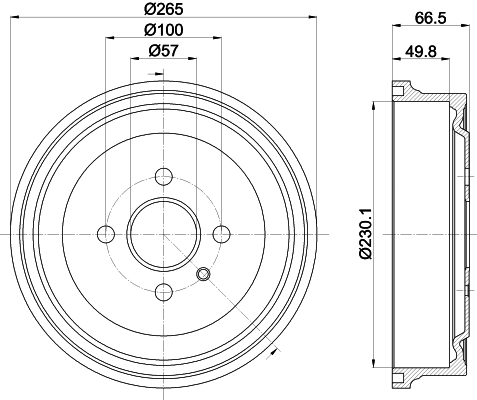 Tambur frana MBD048 MINTEX - Frana tambur Tambur frana MBD048 MINTEX - Frana tambur