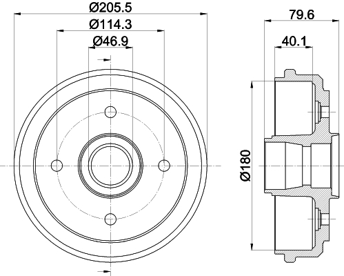 Tambur frana MBD192 MINTEX - Frana tambur