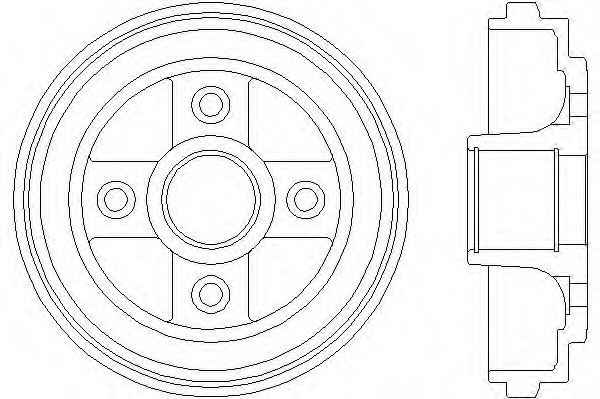 Tambur frana MBD198 MINTEX - Frana tambur