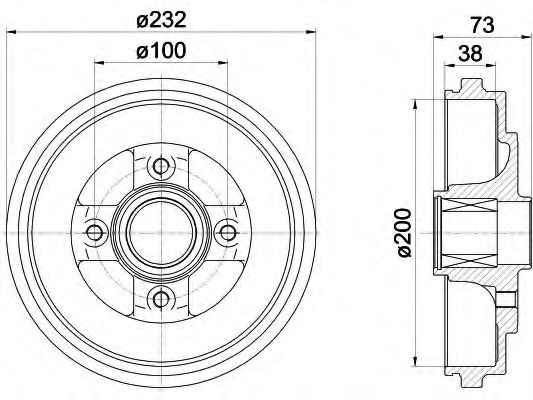 Tambur frana MBD257 MINTEX - Frana tambur