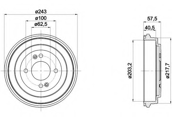 Tambur frana MBD339 MINTEX - Frana tambur