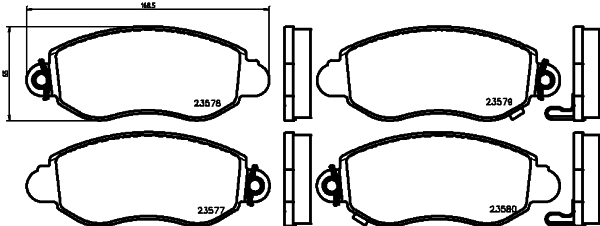 set placute frana,frana disc MDB2061 MINTEX - Frana disc set placute frana,frana disc MDB2061 MINTEX - Frana disc