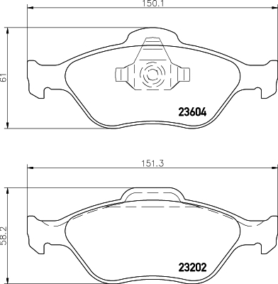 set placute frana,frana disc MDB2314 MINTEX - Set placute frana set placute frana,frana disc MDB2314 MINTEX - Set placute frana