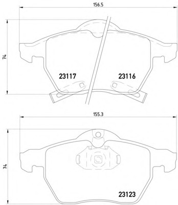 set placute frana,frana disc MDB2317 MINTEX - Frana disc