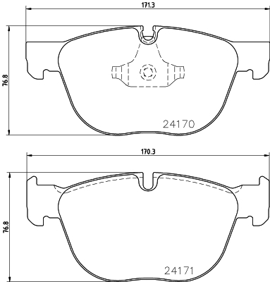 set placute frana,frana disc MDB2827 MINTEX - Set placute frana