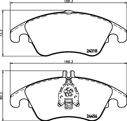 set placute frana,frana disc MDB2831 MINTEX set placute frana,frana disc MDB2831 MINTEX