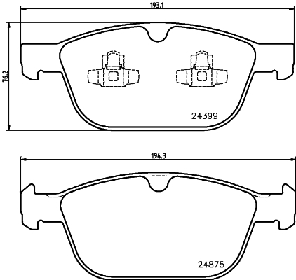set placute frana,frana disc MDB3024 MINTEX - Frana disc