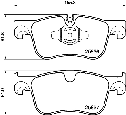 set placute frana,frana disc MDB3393 MINTEX - Frana disc