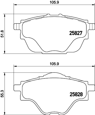 set placute frana,frana disc MDB3402 MINTEX - Frana disc