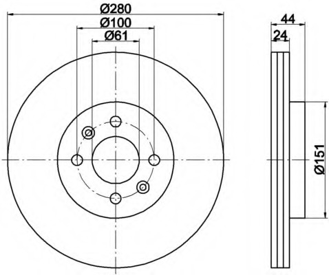 Disc frana MDC1083 MINTEX - Frana disc