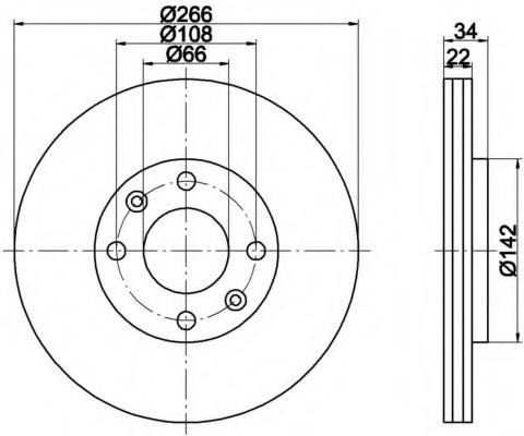Disc frana MDC1491 MINTEX - Frana disc Disc frana MDC1491 MINTEX - Frana disc
