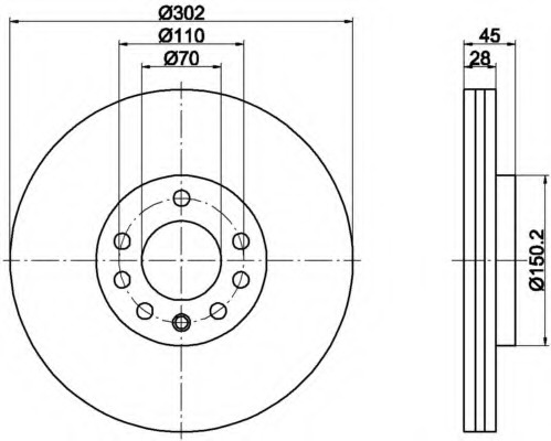 Disc frana MDC1557 MINTEX - Frana disc Disc frana MDC1557 MINTEX - Frana disc