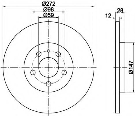 Disc frana MDC1599 MINTEX - Frana disc Disc frana MDC1599 MINTEX - Frana disc