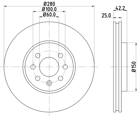Disc frana MDC1673 MINTEX - Frana disc