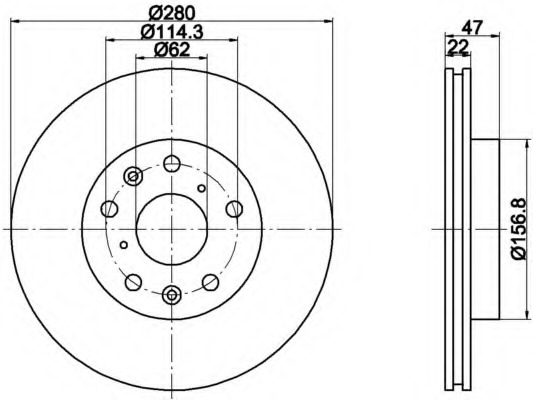 Disc frana MDC1822 MINTEX - Frana disc