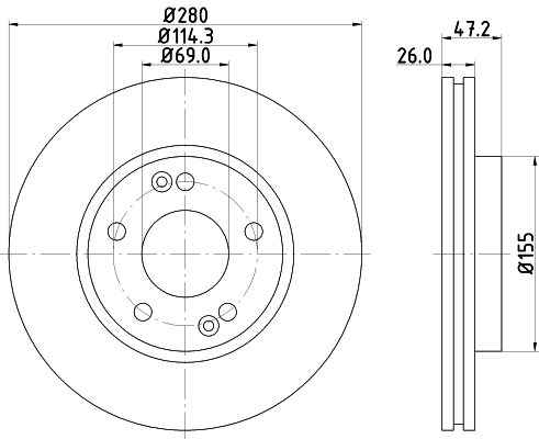 Disc frana MDC2056 MINTEX - Frana disc