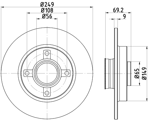 Disc frana MDC2121 MINTEX - Frana disc