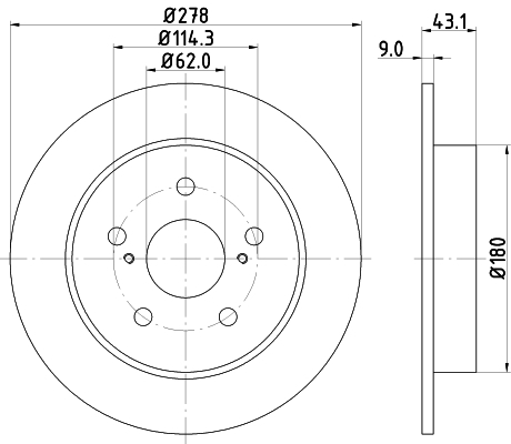 Disc frana MDC2181 MINTEX - Frana disc