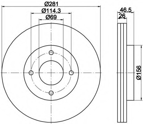 Disc frana MDC2208 MINTEX - Disc frana