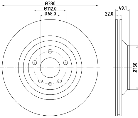 Disc frana MDC2249 MINTEX - Disc frana Disc frana MDC2249 MINTEX - Disc frana