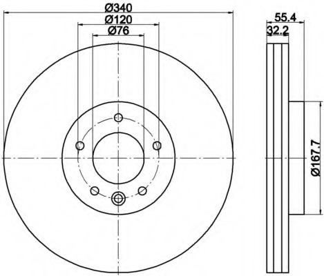 Disc frana MDC2261 MINTEX - Frana disc Disc frana MDC2261 MINTEX - Frana disc