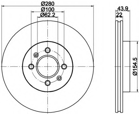 Disc frana MDC2362 MINTEX - Disc frana