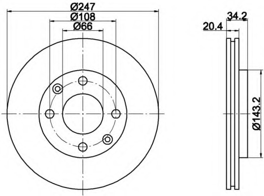 Disc frana MDC532 MINTEX - Frana disc Disc frana MDC532 MINTEX - Frana disc