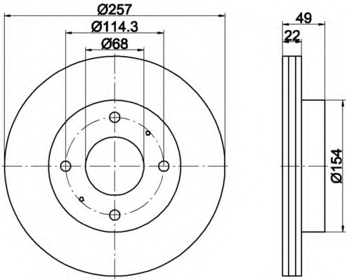 Disc frana MDC584 MINTEX - Frana disc Disc frana MDC584 MINTEX - Frana disc