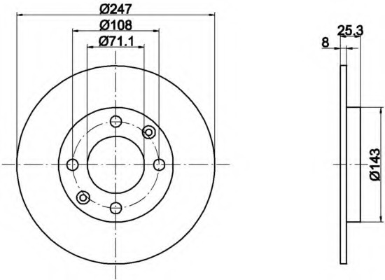 Disc frana MDC794 MINTEX - Frana disc Disc frana MDC794 MINTEX - Frana disc