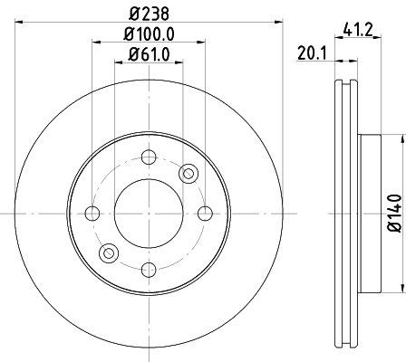 Disc frana MDC956 MINTEX - Frana disc