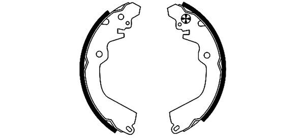 Set saboti frana MFR369 MINTEX - Material frictiune sabot frana/ sabot frana