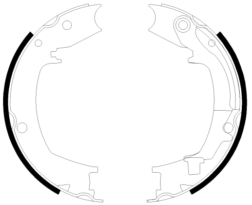Set saboti frana, frana de mana MFR616 MINTEX - Frana tambur